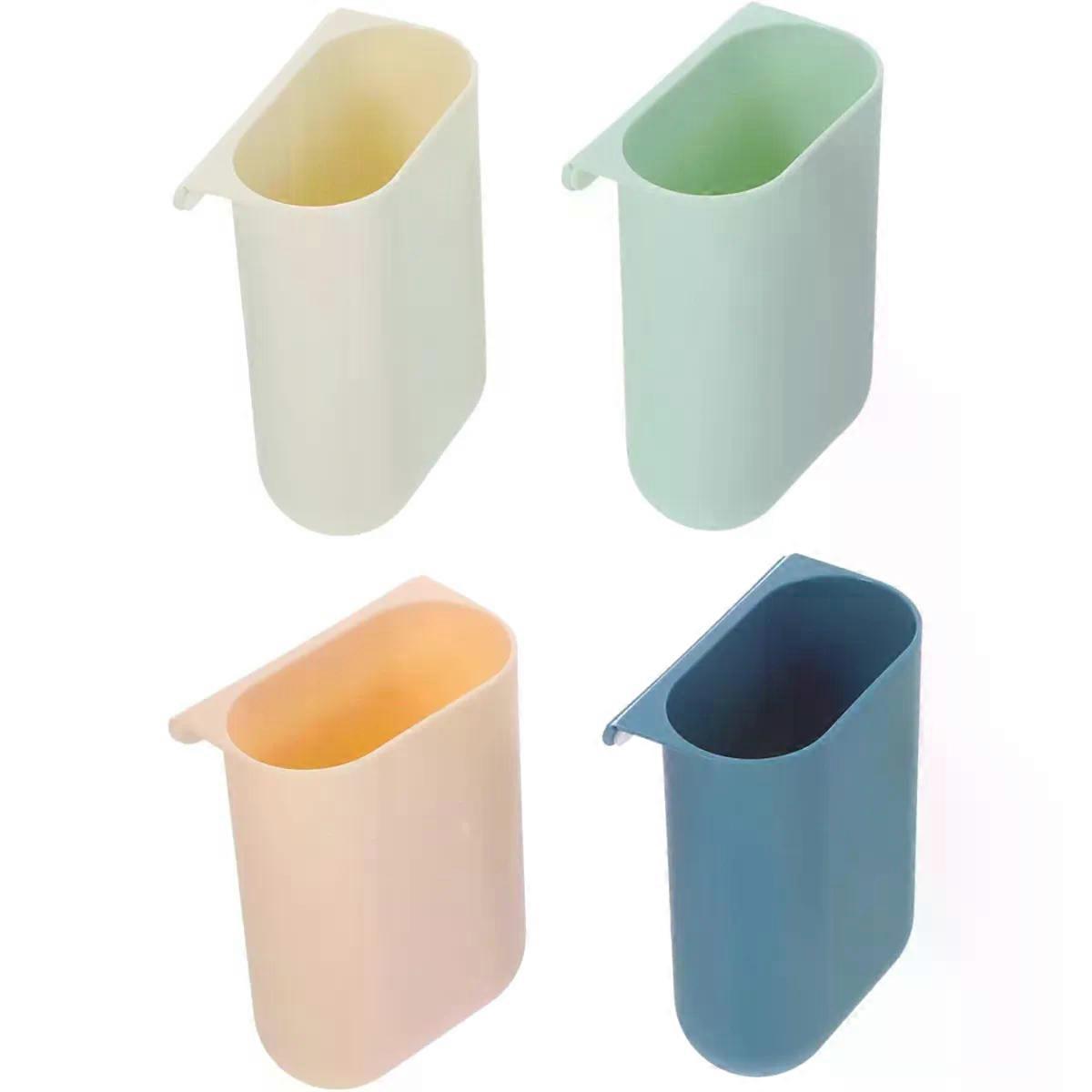 4 Pack Hanging Storage Cups Plastic Cart Organizer