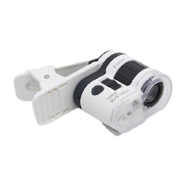 Easy Carry Microscope with Double Illuminates Type Smartphone Compatibility Lightweight ABS Design for Field Studies