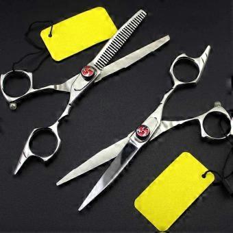 Professional Barber Scissors Set 5.5 Inch Hair Cutting Shears with Ergonomic Handle and Precision Blades