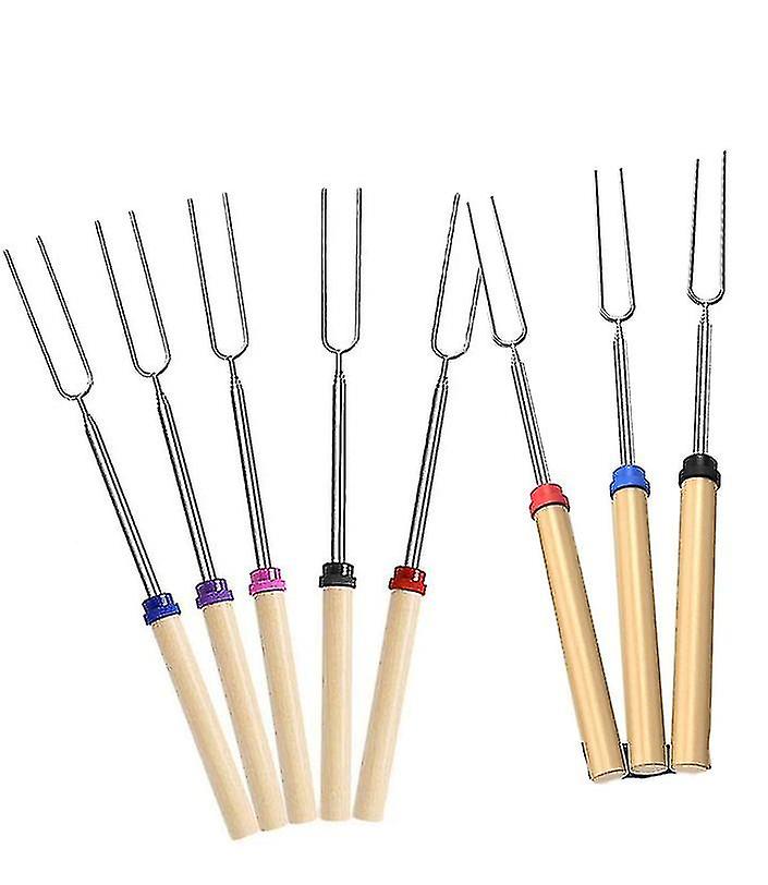 Grill Skewer Marshmallow Roasting Sticks Telescopic Skewers8pcs-random