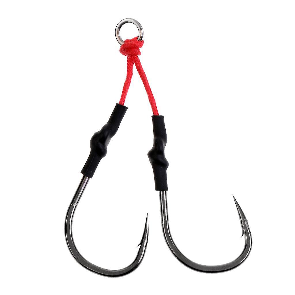 Jig Hooks Fishing Hooks Barbed Hooks Assist Hooks in Solid Ring Saltwater 8