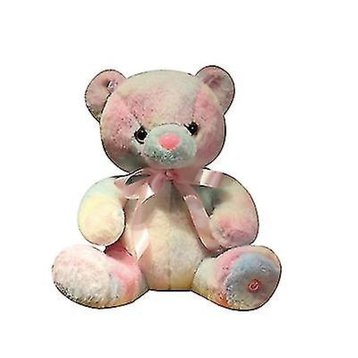 Shiny Rainbow Teddy Bear Doll Bear Cushion Gift 28cm