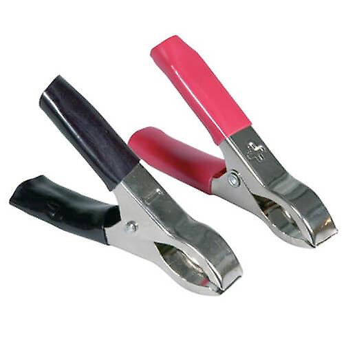 30A Car Battery Type Clips 2pk Insulated Colour Coded Handles Premium Quality