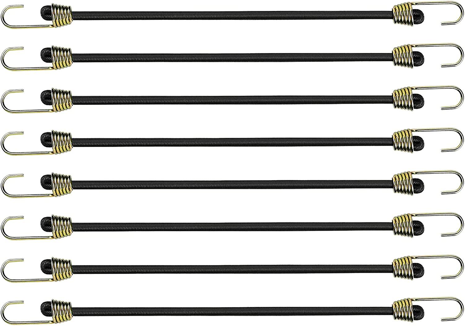 8 Pzs 25cm Bungee Cords with Hooks Small Bungee Cords with for Carrying Camping Luggage Tarp Tent