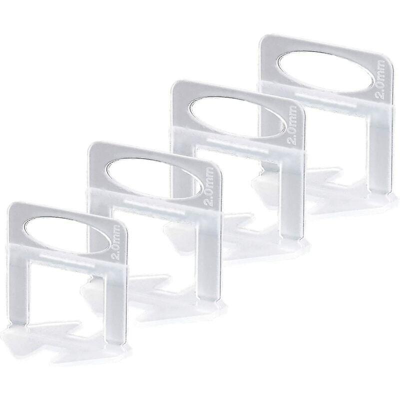 Tile Leveler, Self-Leveling Tile Spacer 2mm Self-Leveling Spacer, for Floor and Wall Tile Installation (200xTile Spacer 2mm) - MODOU