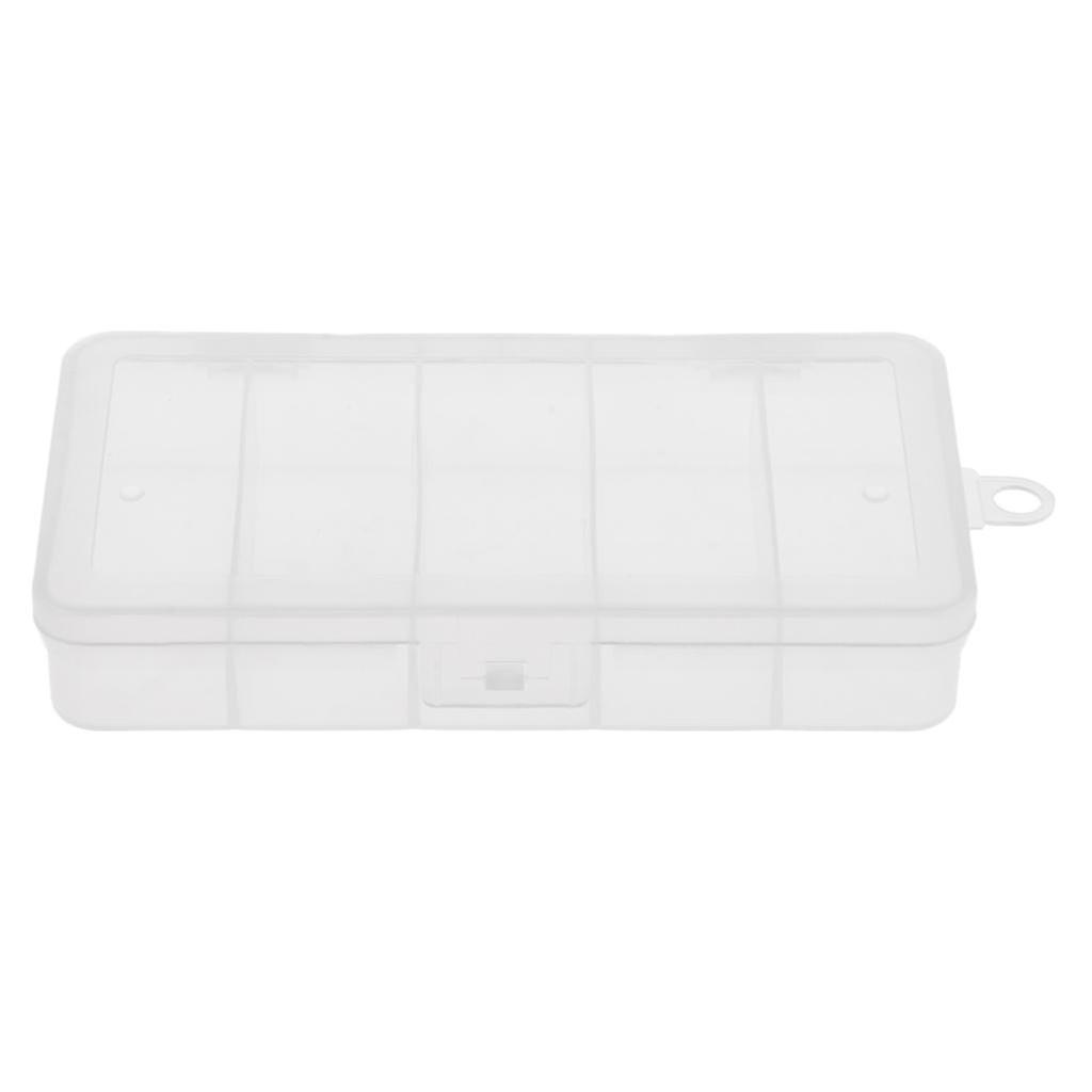Double Side 5 Compartments Fishing Tackle Box Lure Bait Hooks Storage Case
