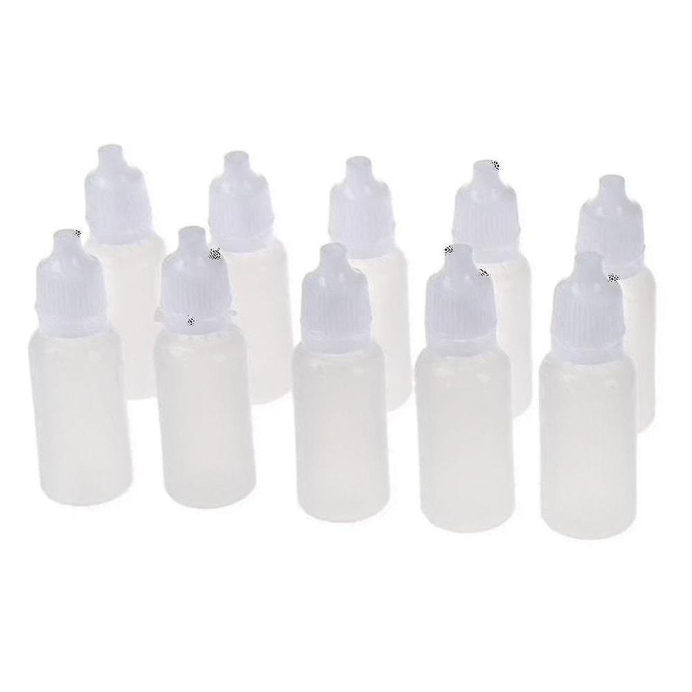 10 قطع زجاجة بلاستيكية زجاجة قطرة 15ml