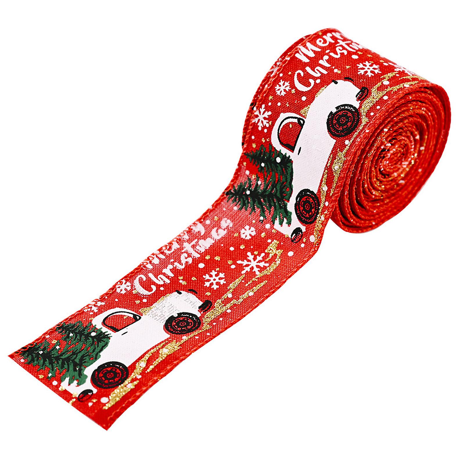 5m Christmas Ribbons For Gift Wrapping Classic Patterns Xmas Gifts Decor