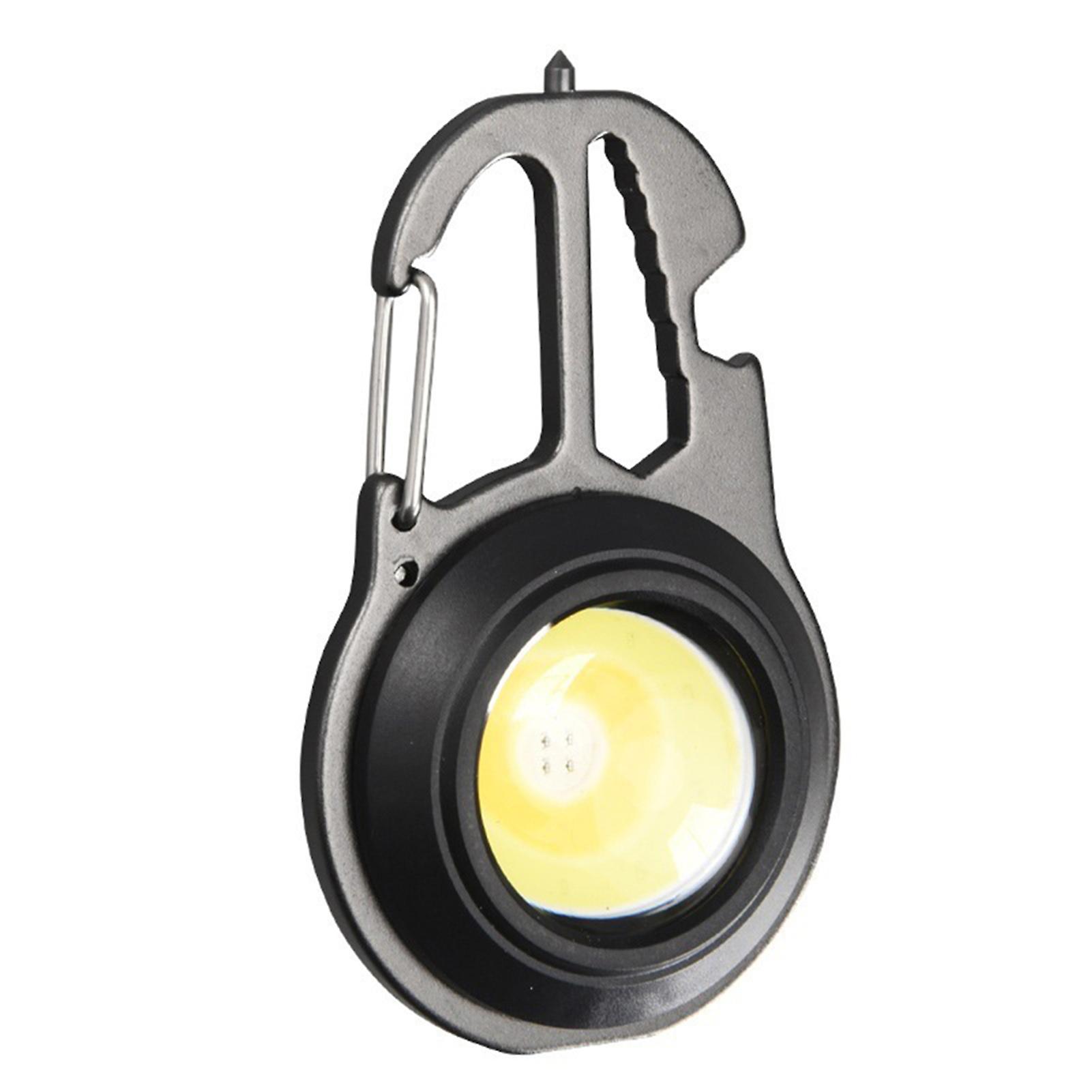 Keychain Flashlight With Back Screwdriver Non-slip White Yellow And Red Light Source For Night Walking Working