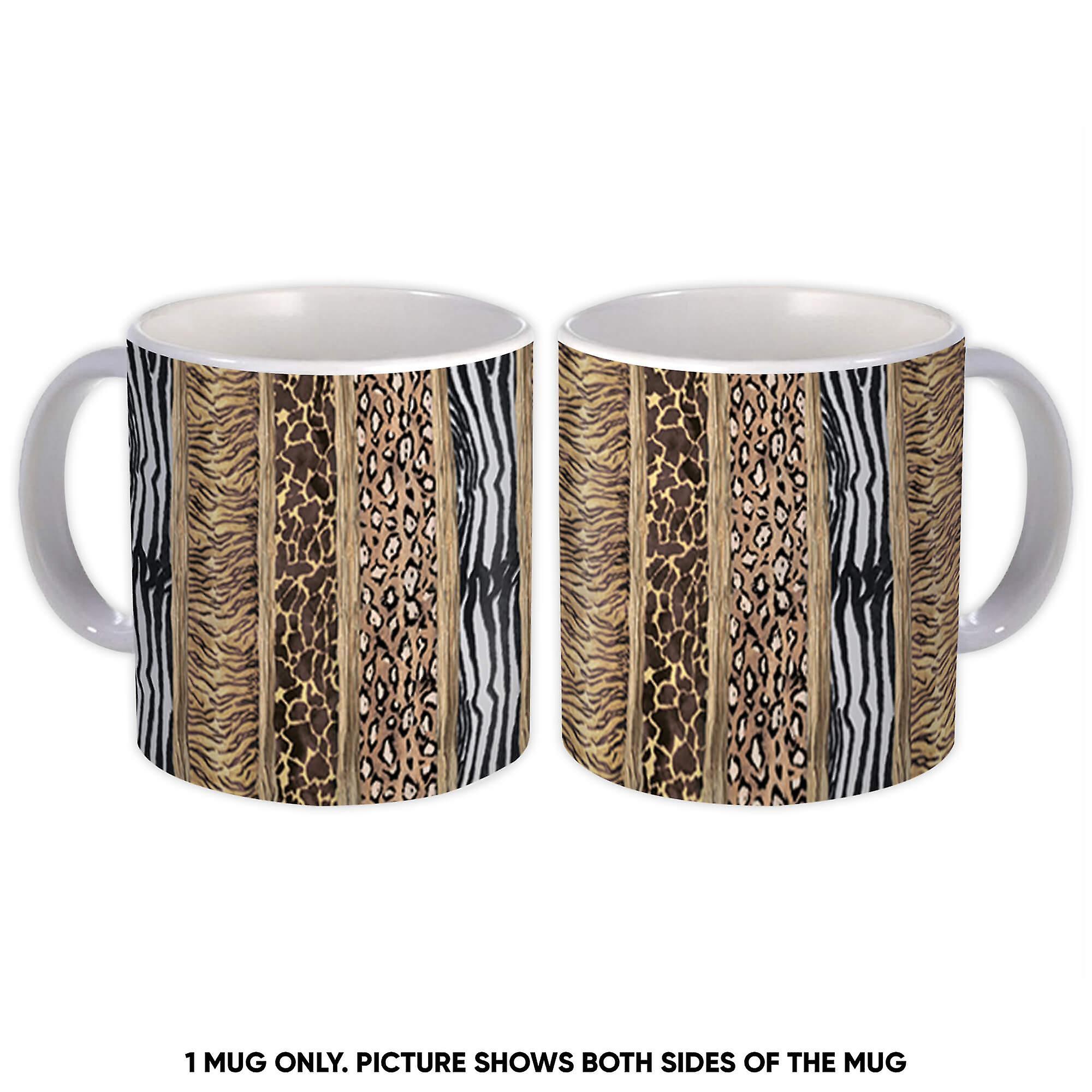 Gift Mug: Animal Print Patchwork Seamless