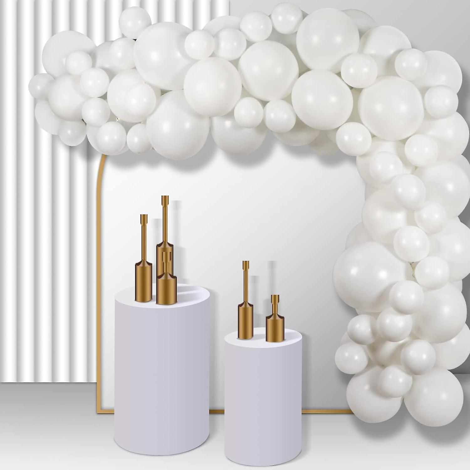 urWarm 84pcs Balões Brancos Tamanhos Diferentes 5 polegadas 12 polegadas 18 polegadas, Balões de Festa de Látex Branco Garland Arch Kit, Balões Brancos Macaron Pearl para Bebê