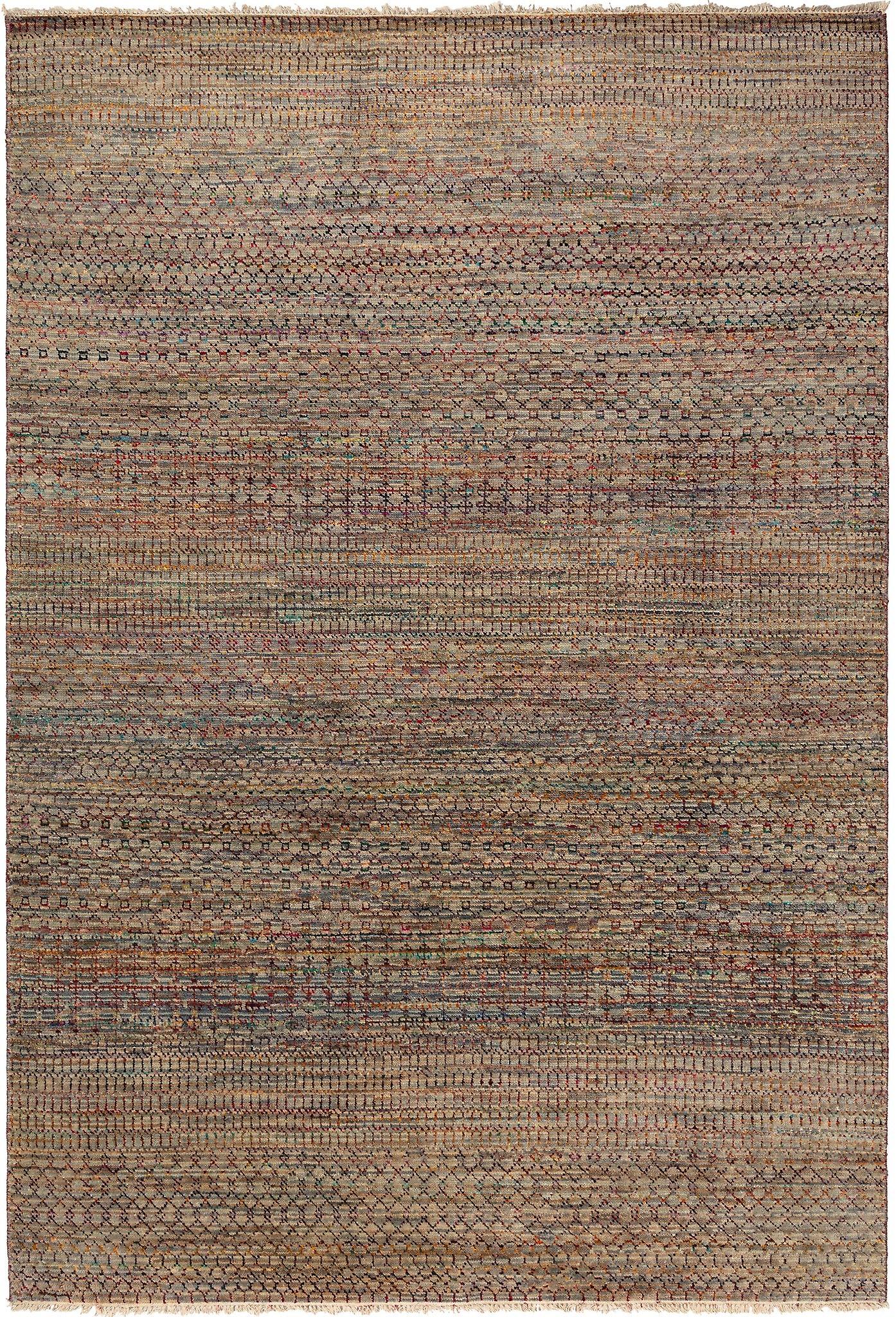 Hadorn Agra 204x303 带棕色手工打结印度地毯