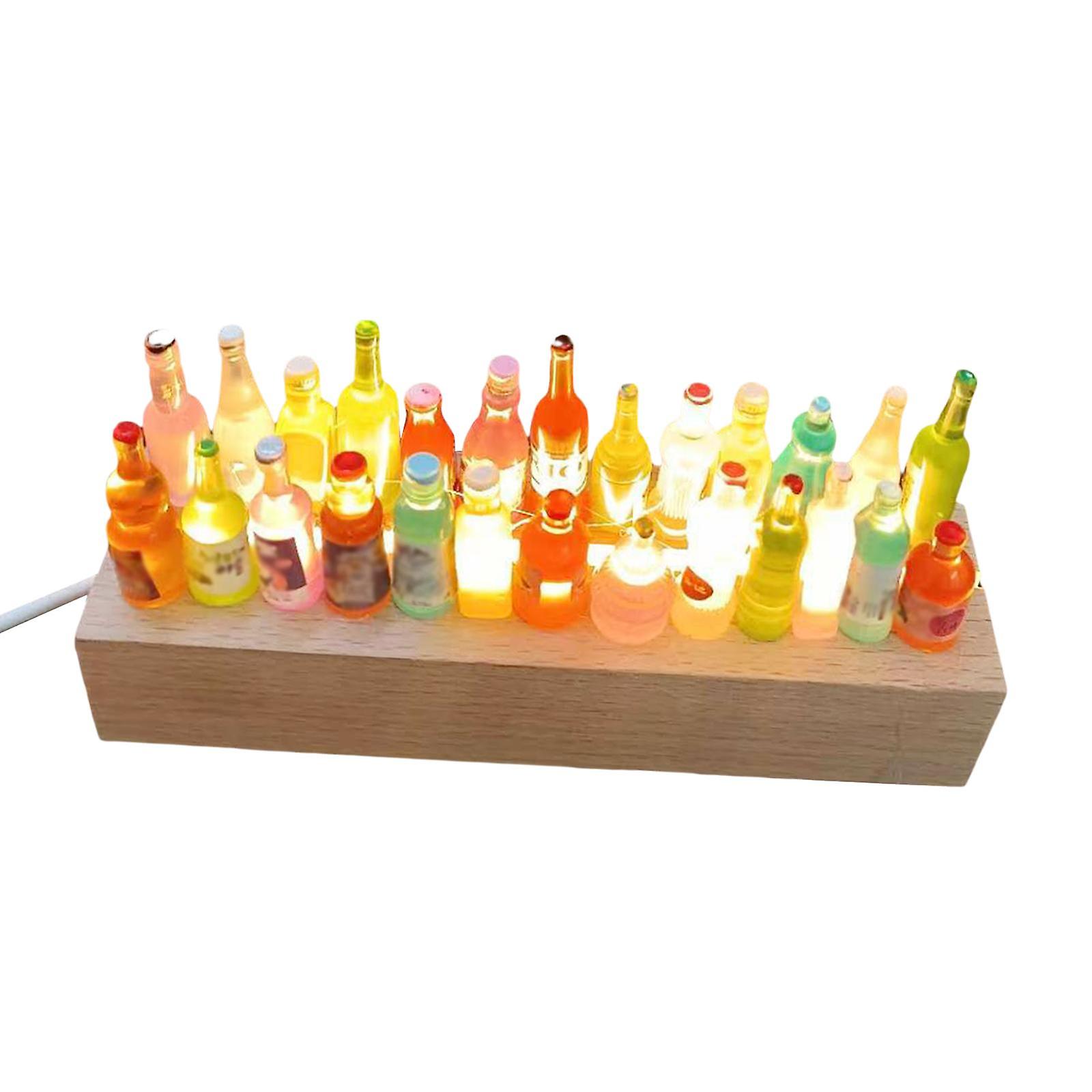 El Yapımı DIY Şarap Şişesi Gece Lambası Süsleme Simüle İçecek Şişesi Lambası Şarap Şişesi