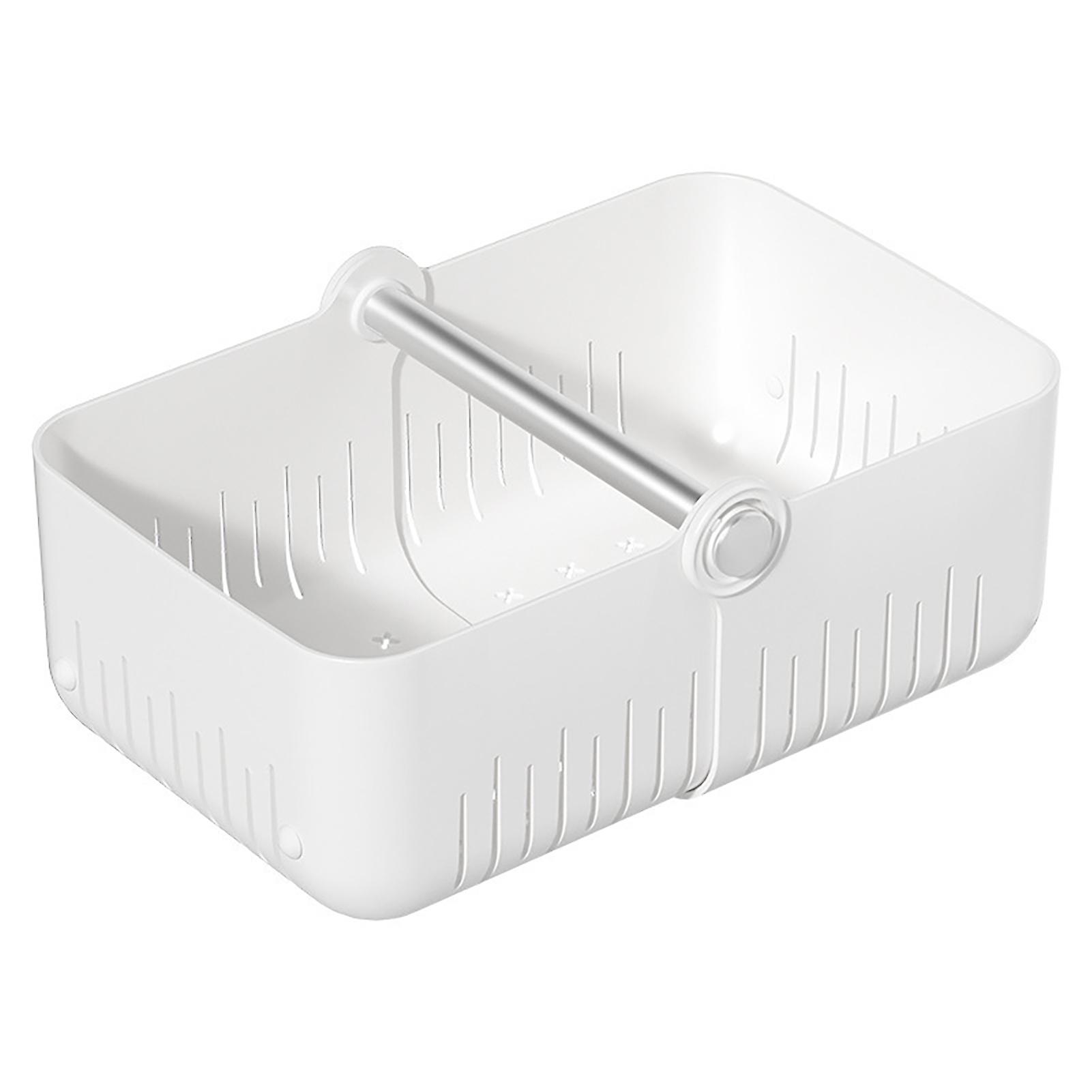 Rotatable foldable portable storage basket with drainage holes
