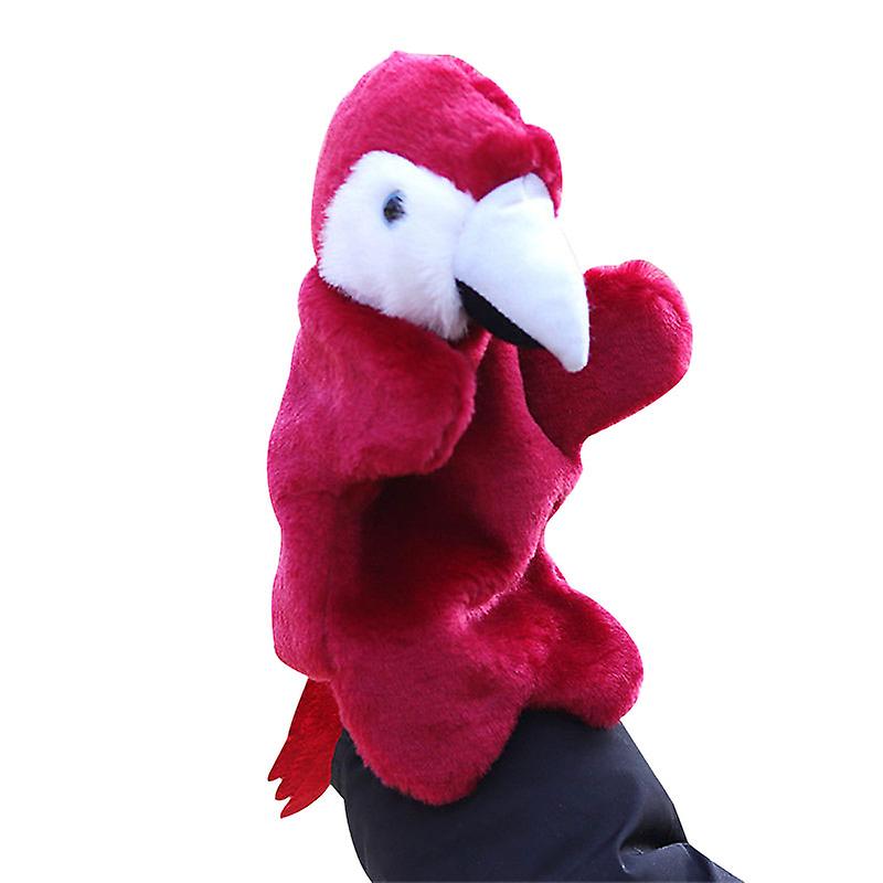 Parrots Hand Puppet Animal Doll Toys Cartoon Funny Puppets Soft Plush Toy