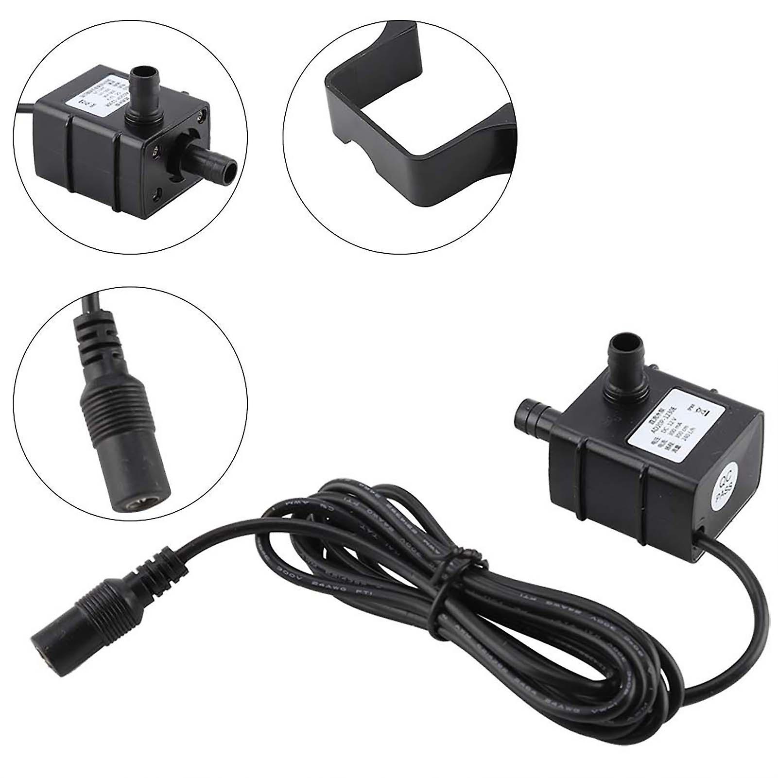 Submersible Pool Water Pump, Ultra Quiet Brushless Motor, 12V DC, 3m, 240L/h