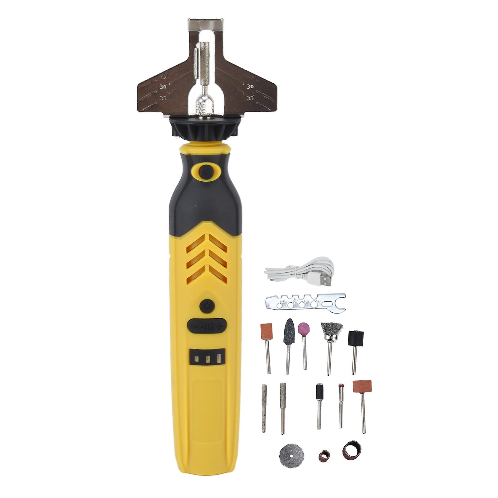 DC3.6V 2000mAh Chainsaw Sharpening Kit, Chainsaw Grinding Tool Set, USB Saw Sharpener, Chain Grinding Machine