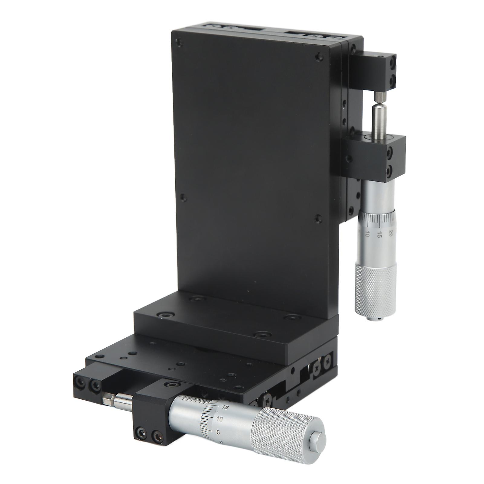 Manual Linear Stage Accurate Robust 59N Black Anodized Exterior Stable Performance Slide Table