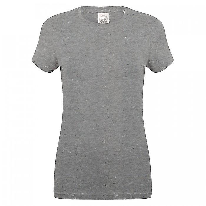 SF Womens/Ladies Feel Good Heather Stretch T-Shirt