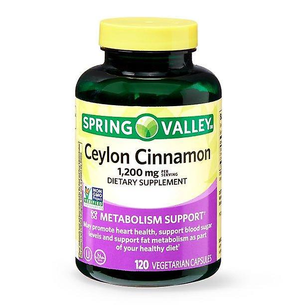 Spring Valley Ceylon Cinnamon Vegetarian Capsules, 1200 Mg, 120 Count