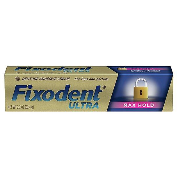 Fixodent Ultra Max Hold Denture Adhesive, 2.2 Ounces