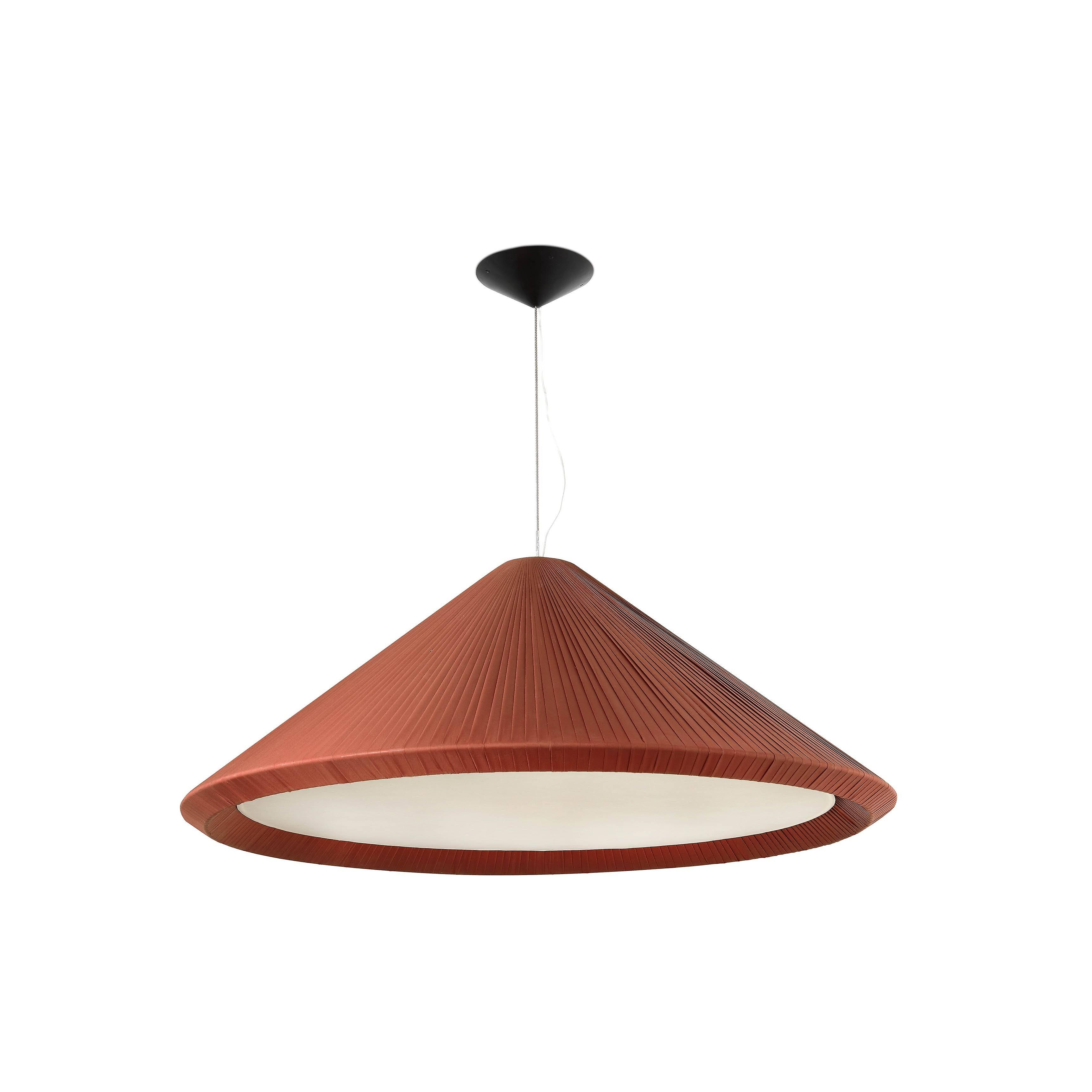 Faro Hue-In - 4 Light Large Dome Ceiling Pendant Burgundy, E27