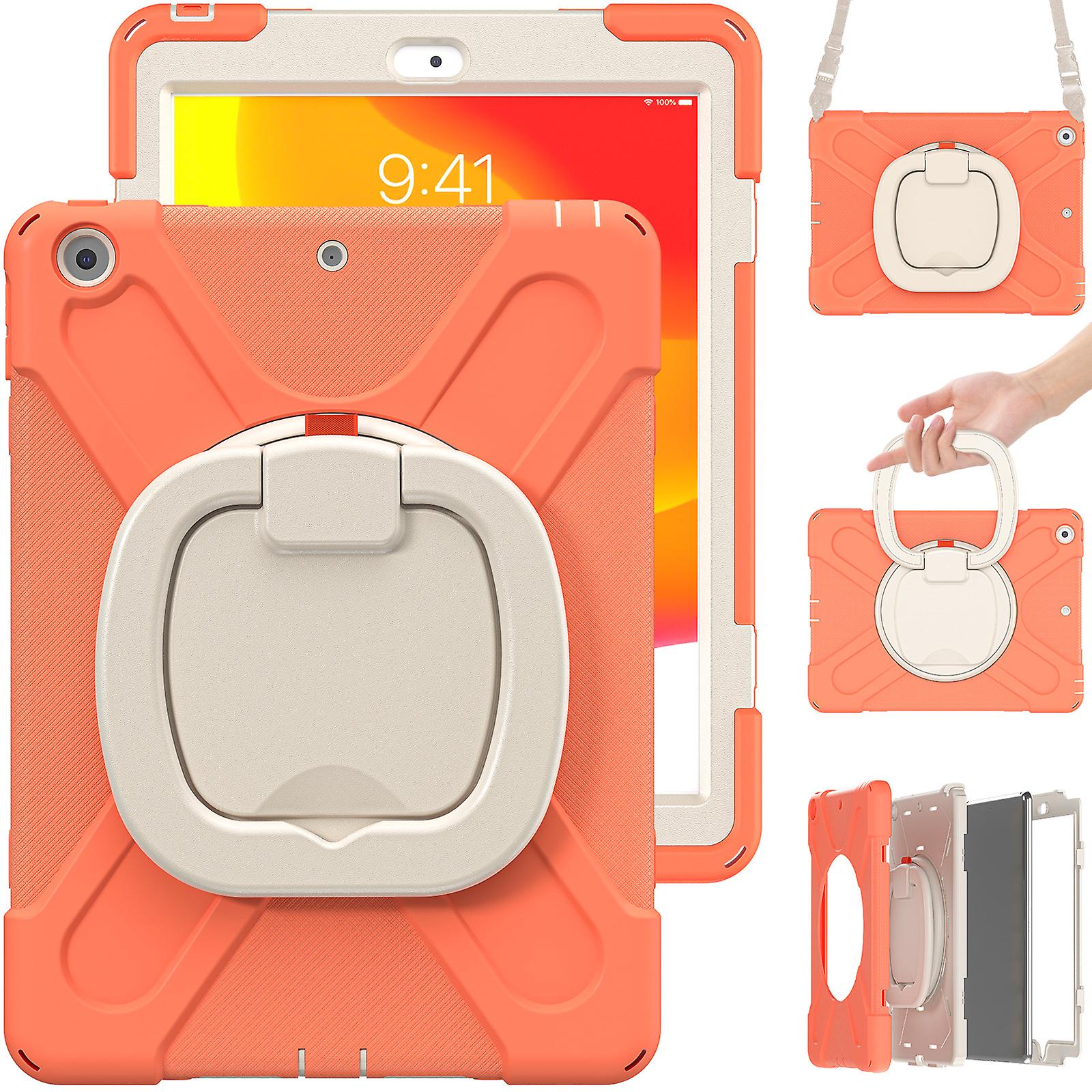 Wekity iPad 9.7 2017 / 2018 with Screen Protector, Swivel Stand/Pencil Holder/Shoulder Strap