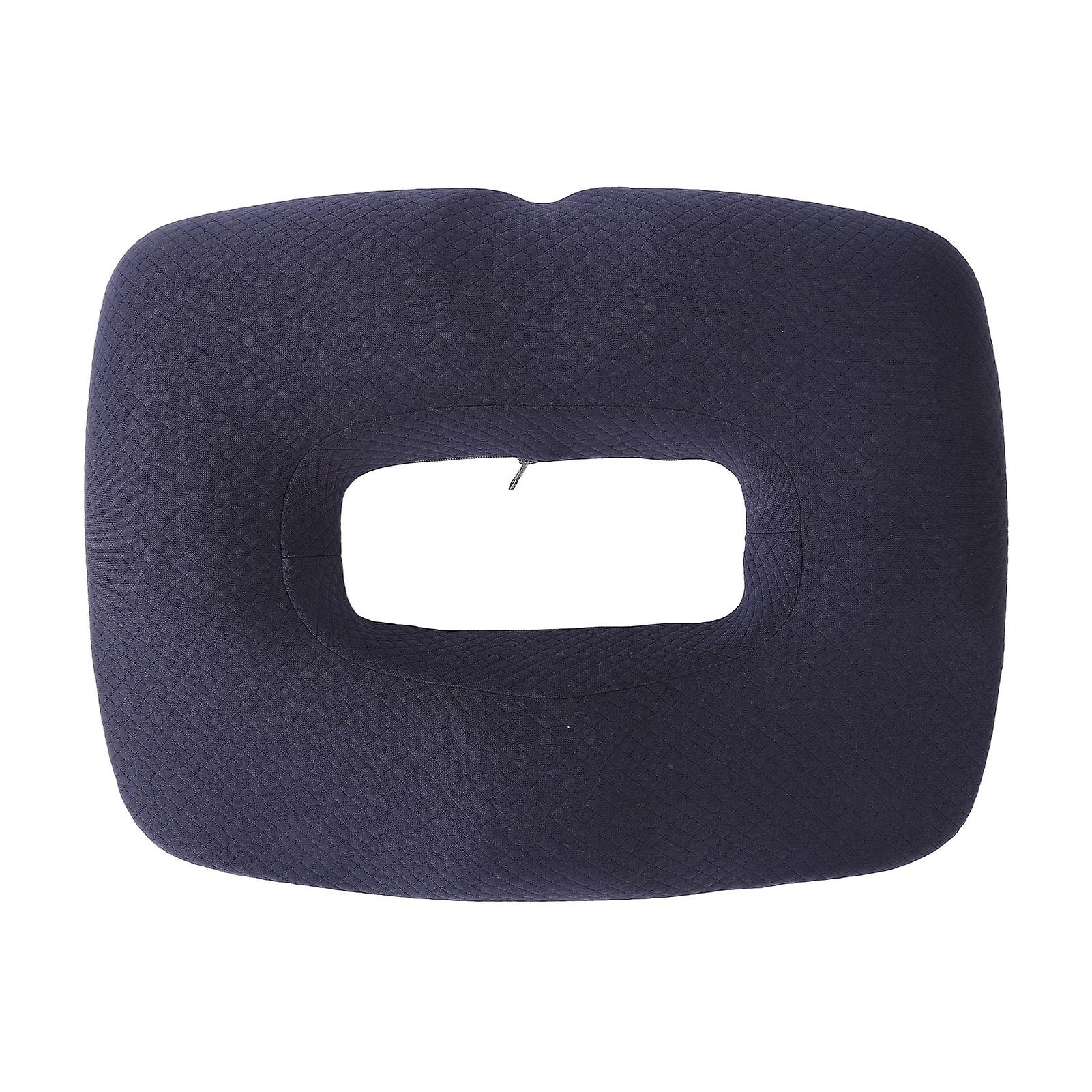 Navy Blue Memory Foam Seat Cushion with Hollow Design for Office, Car, or Home