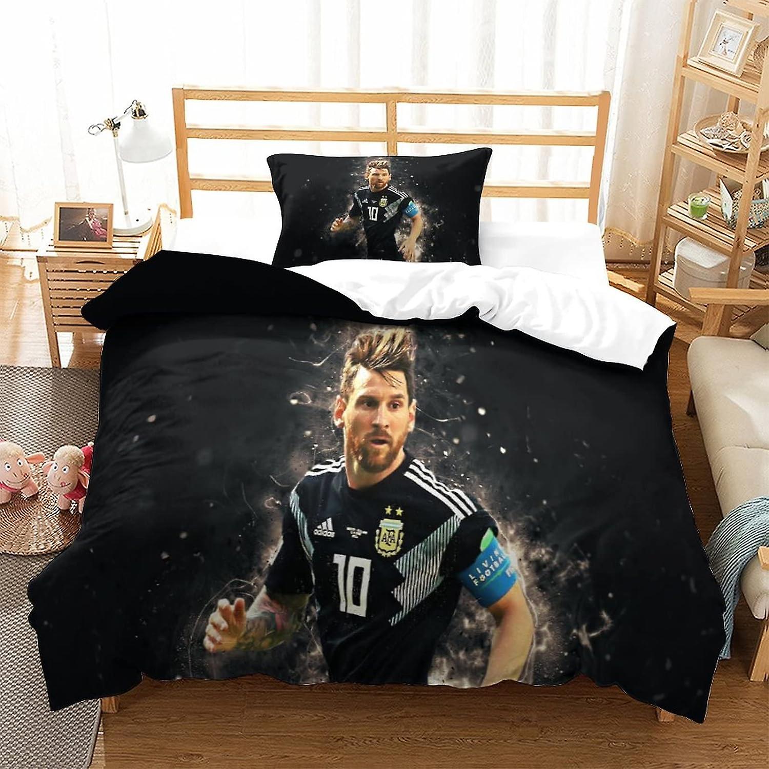 KNITII Lionel Messi Duvet Cover Set Luxe 3D Printed Bedding World