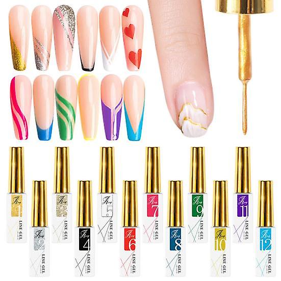 12 ml kynsilinjageeli hellävarainen rakenne kirkastaa värejä värikäs hieno liotus UV LED-muste värilakka naisille