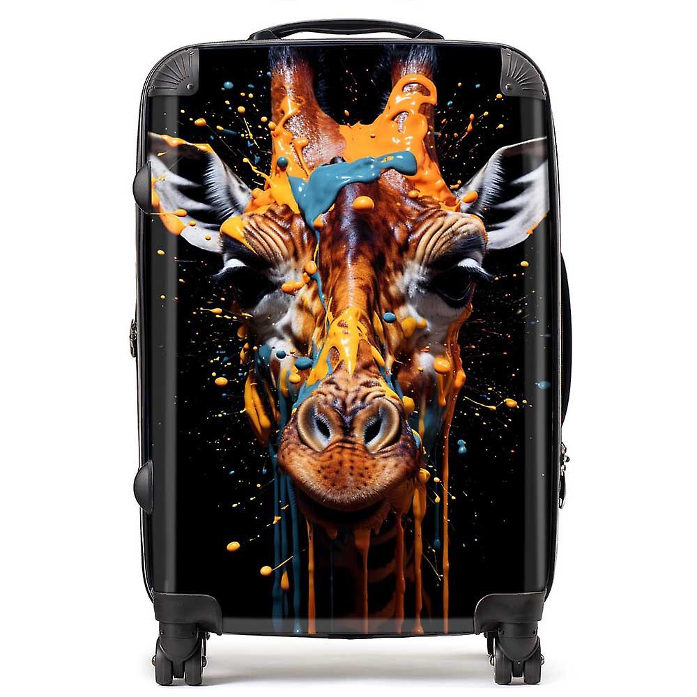 Giraffe Face Splashart Suitcase