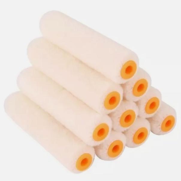 10Pcs Mini Paint Roller Sleeves Short Pile Wool Roller Brush Core Corners 4Inch