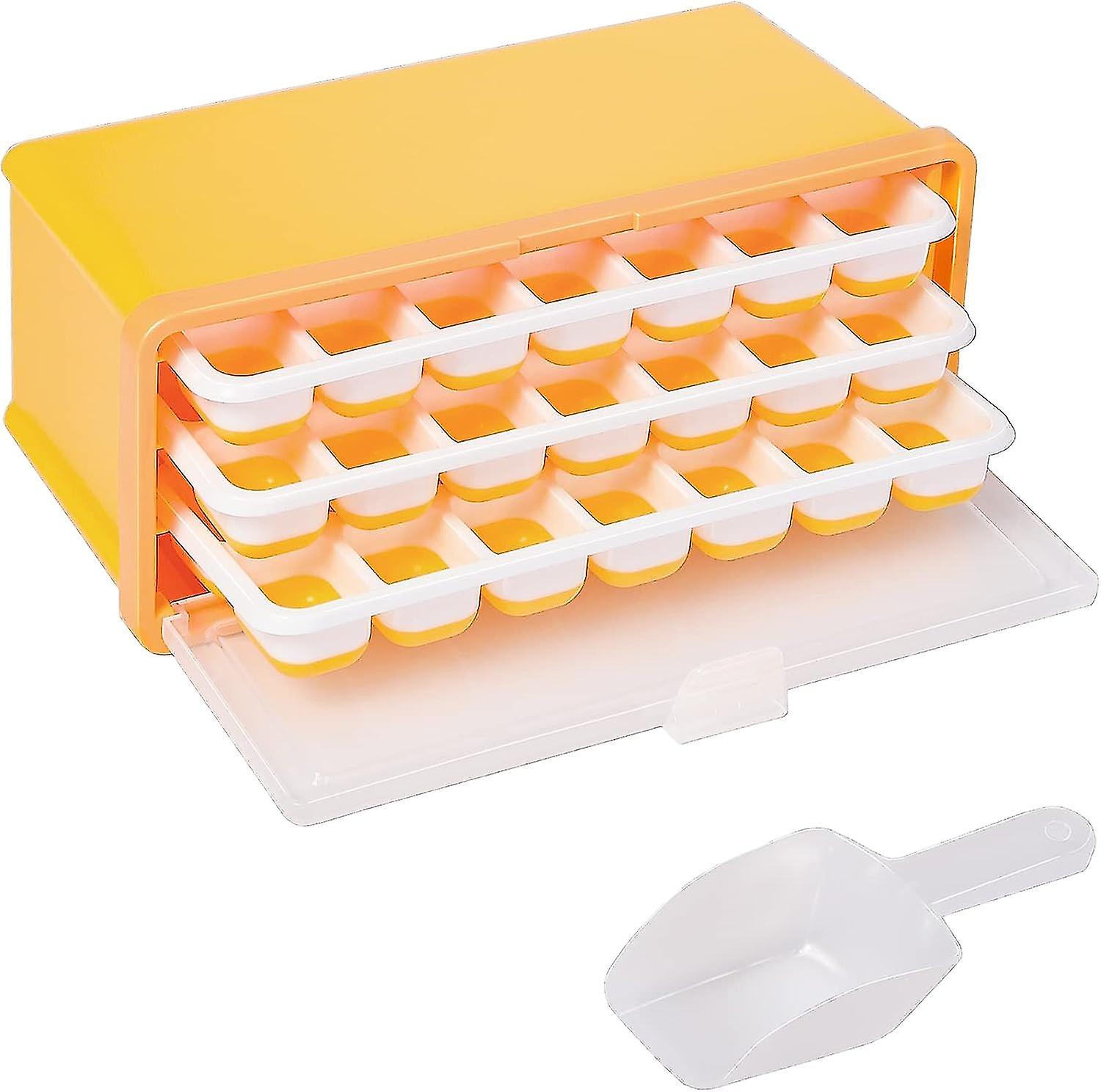 Mini Ice Maker, Ice Cube Molds, 3 Ice Cube Trays With Ice Boxes And Ice Scoops.