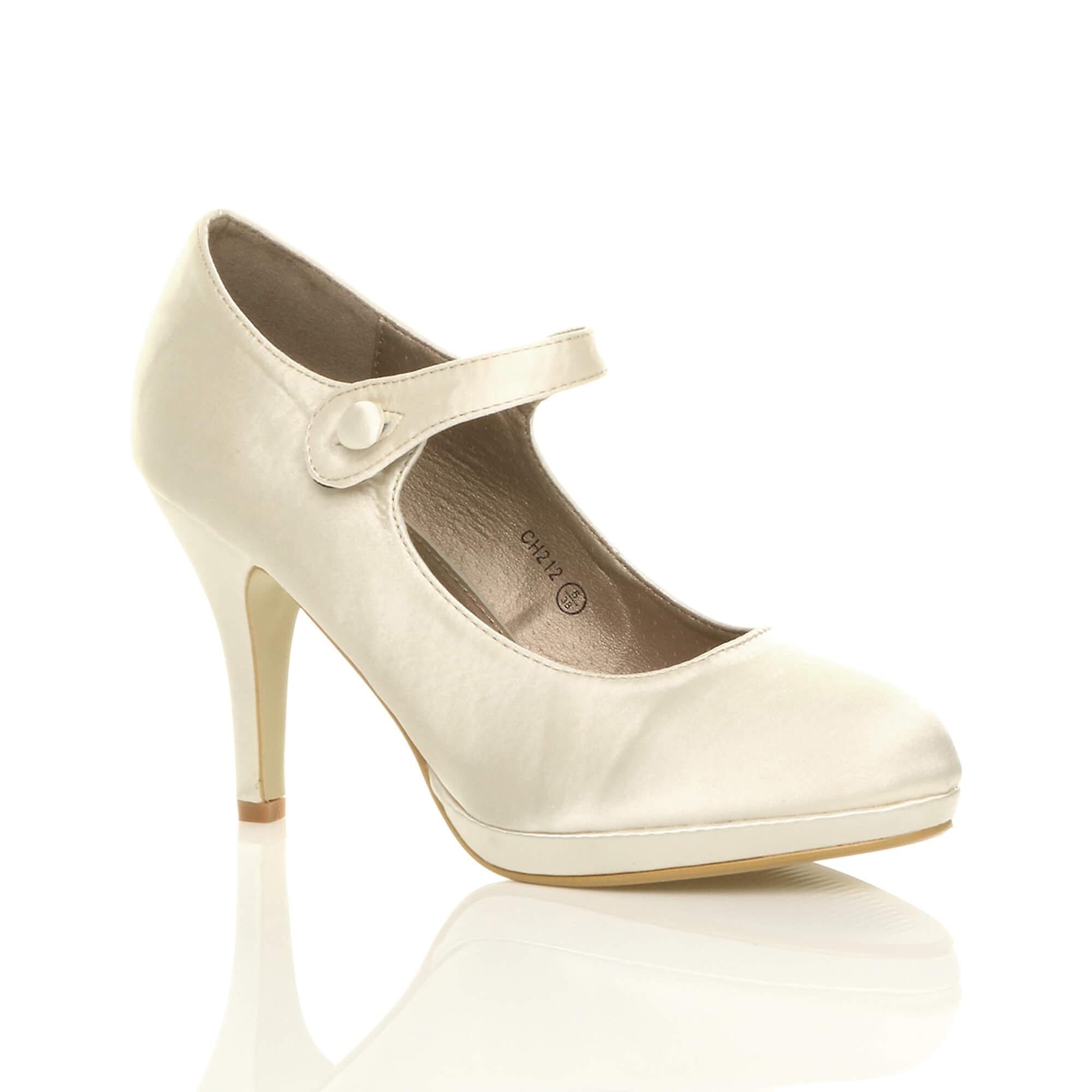 Ajvani 妇女 中高跟鞋 玛丽 简 晚上 工作 平台 法院 鞋