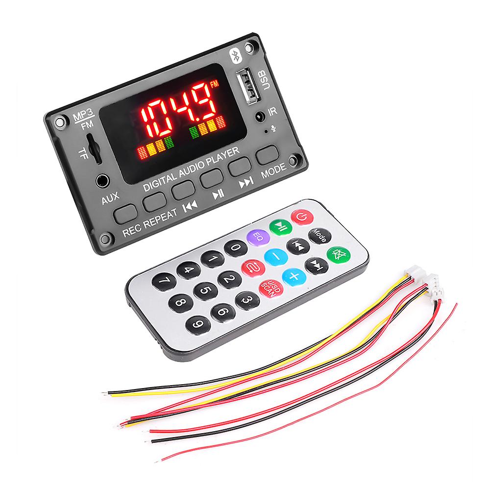 Wireless Bluetooth 5.0 12v Car Kit Mp3 Wma  Wav Flac Ape Module  Decoder Board Audio Module Usb Tf Car Recording Fm Radio