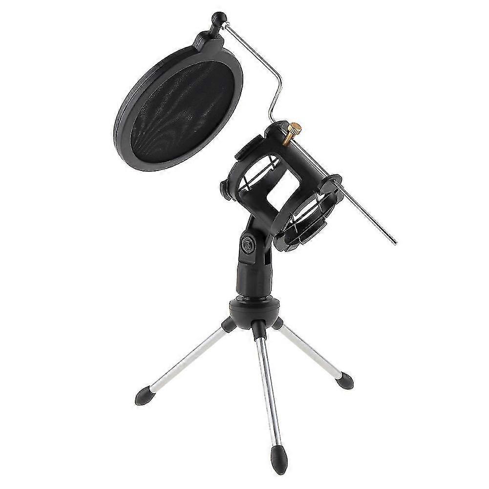 Desktop Universal Anti-Spray Microphone Shock Mount Holder Tripod Stand Bracket