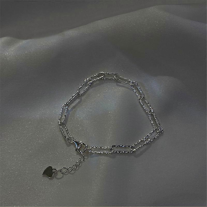 אופנתי חדש צבע כסף גבס צמיד מתכוונן צמיד לנשים אלגנטי תכשיטים יפים נוצצים מסיבת חתונה מתנה