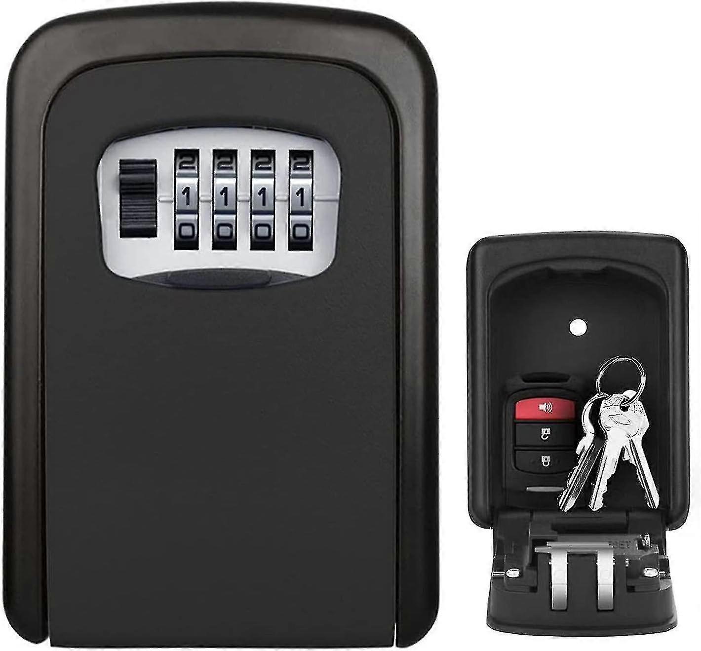 Key Safe Key Safe With 4-digit Number Code Outside, Wall-mounted Key Box For Outside And Inside, Waterproof Key Box For Spare House Keys, House, Garag