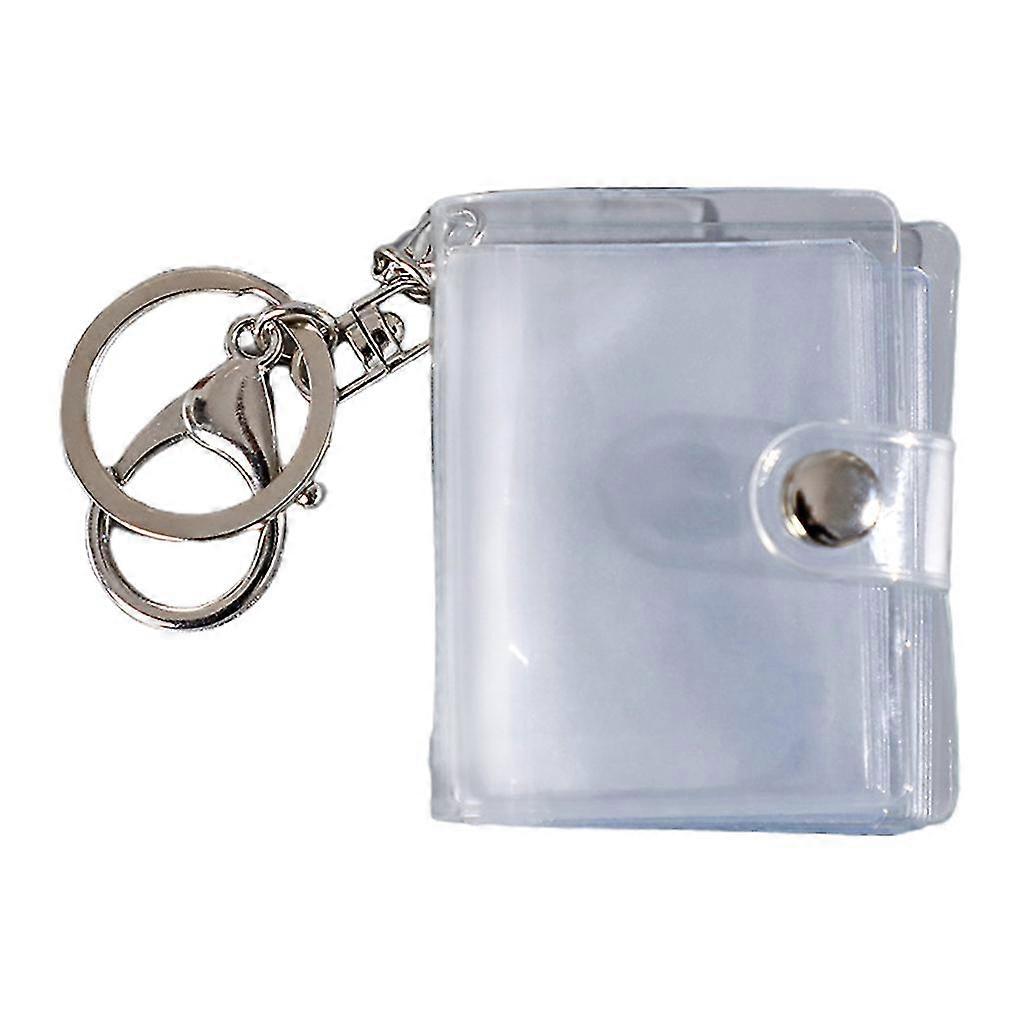 مصغرة ألبوم صور صغيرة Keyring 16 جيوب 1 بوصة معرف الصور الفورية بطاقة كتاب