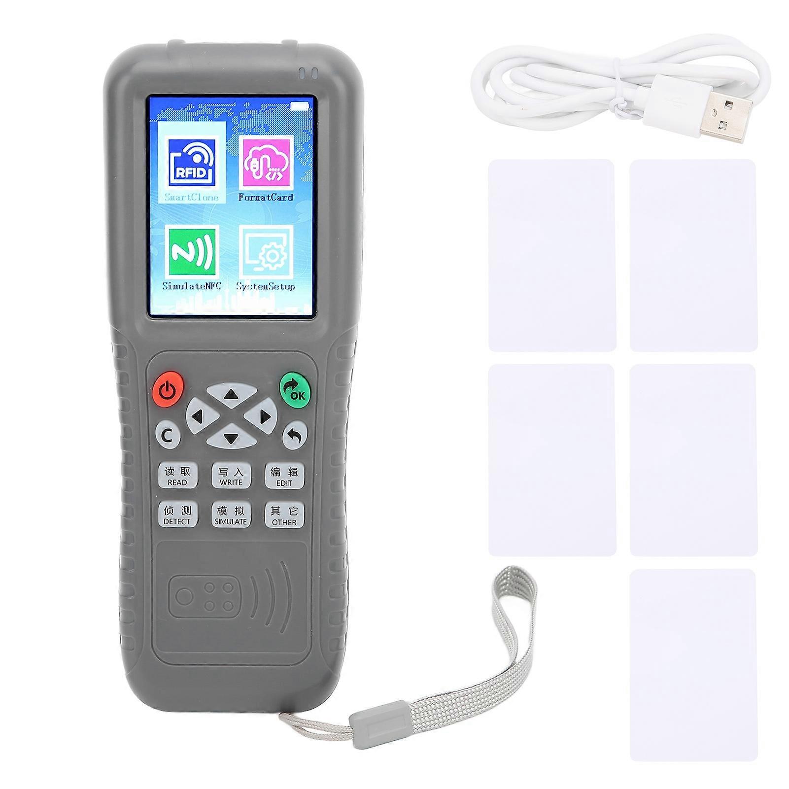 125khz Card Copier Voice Prompt Full Decoding Function Reader Writer For Ic Id Access Control Elevatorid White Card