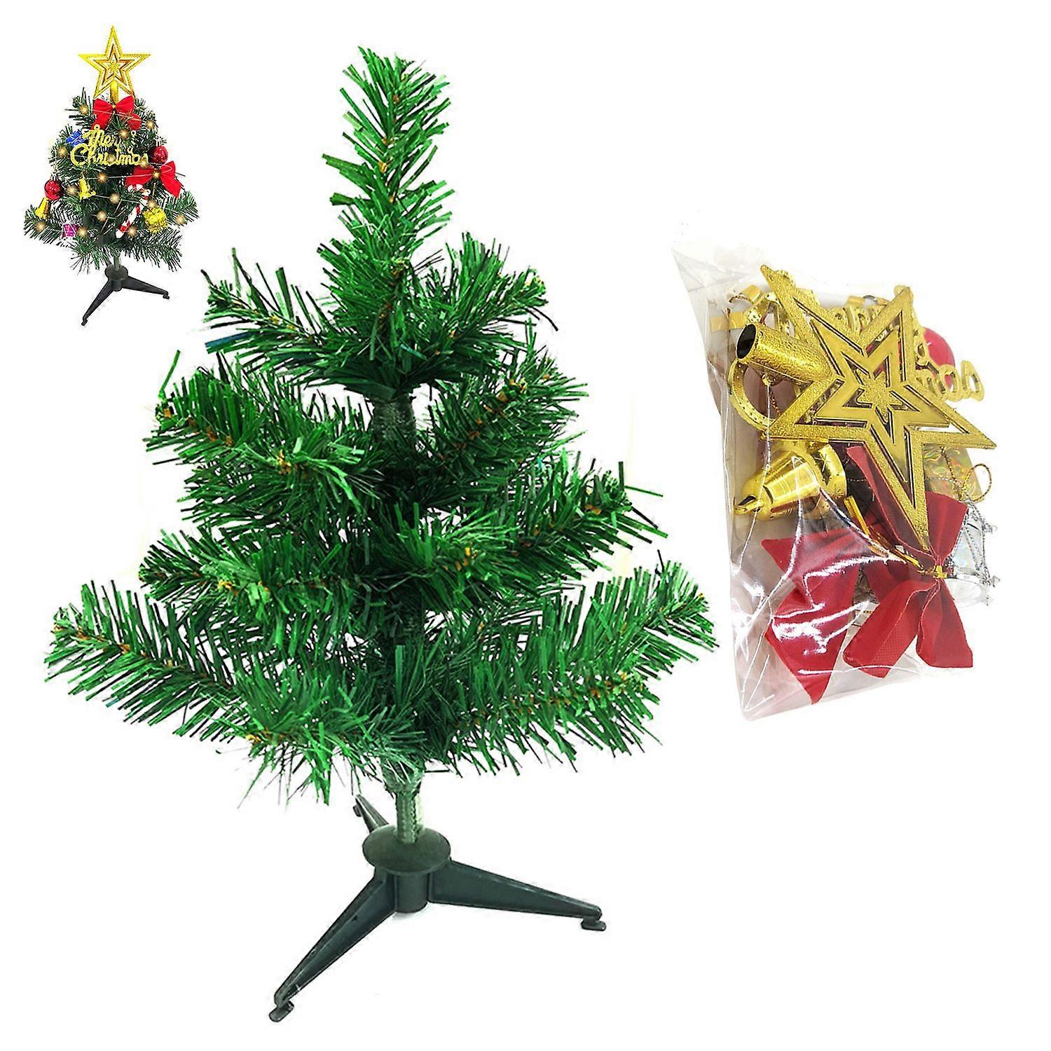 Mini Artificial Christmas Tree with LED Lights Vibrant Color Realistic Looking Reusable Easy