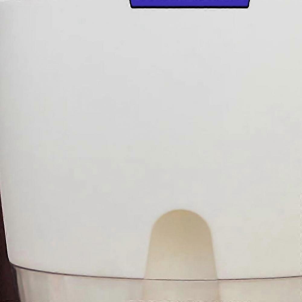 Large Transparent Self Watering Double Layer Flowerpot for Balcony White
