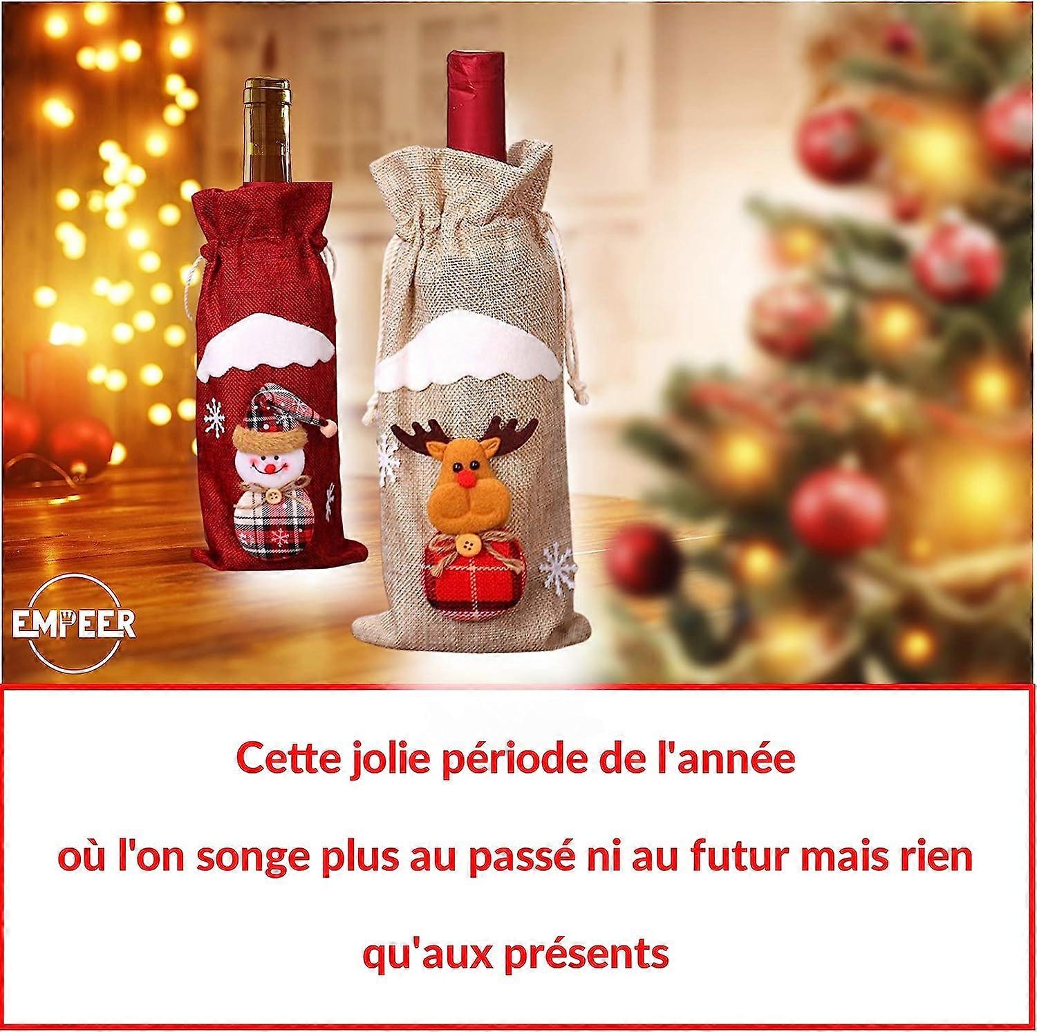 Kuvarix Lot De 12 Sacs Cadeau Bouteille Vin En Toile De Jute Avec Accessoires - Idéal Mariage, Noël, Anniversaire