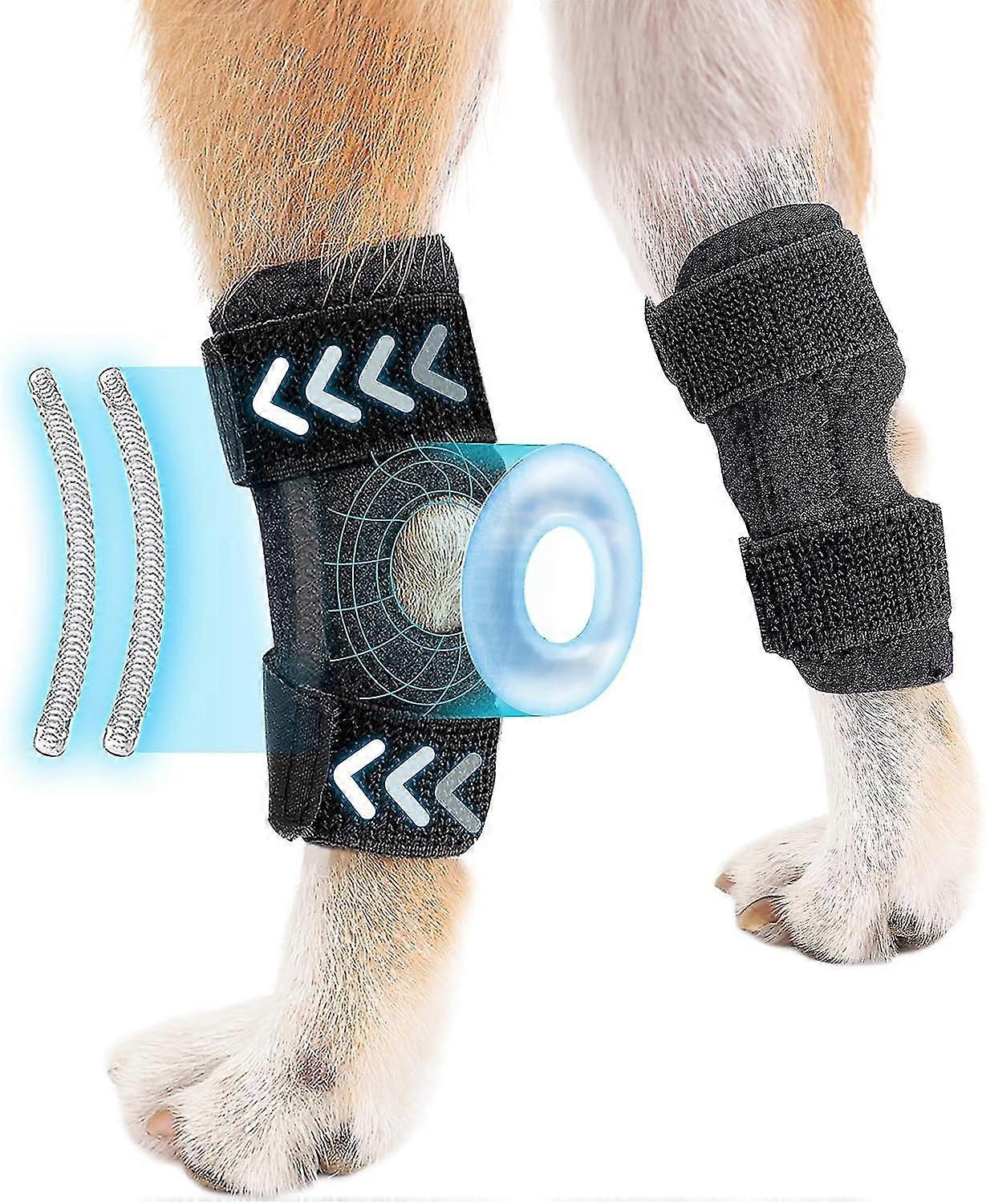 Dog Hind Leg Brace: Hock & Ankle Support for Torn ACL & CCL, Canine Rear Leg Joint Compression Wrap - Injury Protection, Arthritis Relief, Wound Care