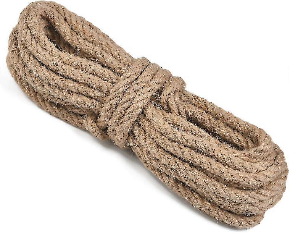 10 M Hemp Rope 12 Mm Thick Hemp Cord, Jute Rope 12 Mm Heavy Duty Garden Rope Jute String Garden Cord Jute Cord Craft Cord For Gardening