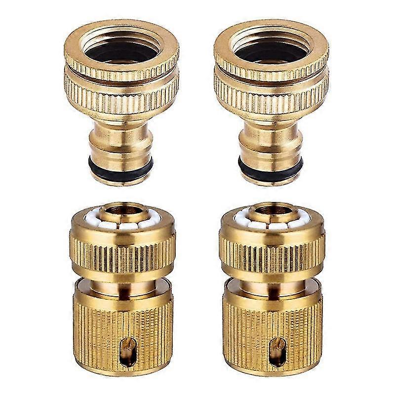 4 kpl puutarhaletkun hanaliiitin 1/2 tuumaa ja 3/4 tuuman koko 2-in-1 ja 1/2 tuuman letkuputki Quick C