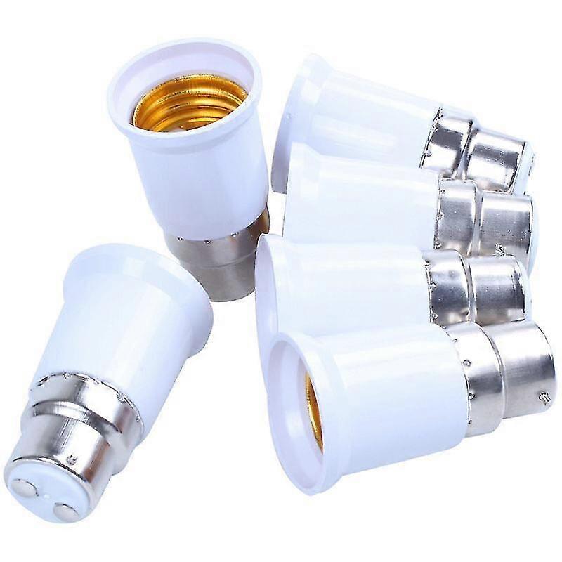 set of 5 b22 to e27 bulb adapter lamp socket b22 - e27 led converter for light bulb bulbs e27 base  betterlifefg