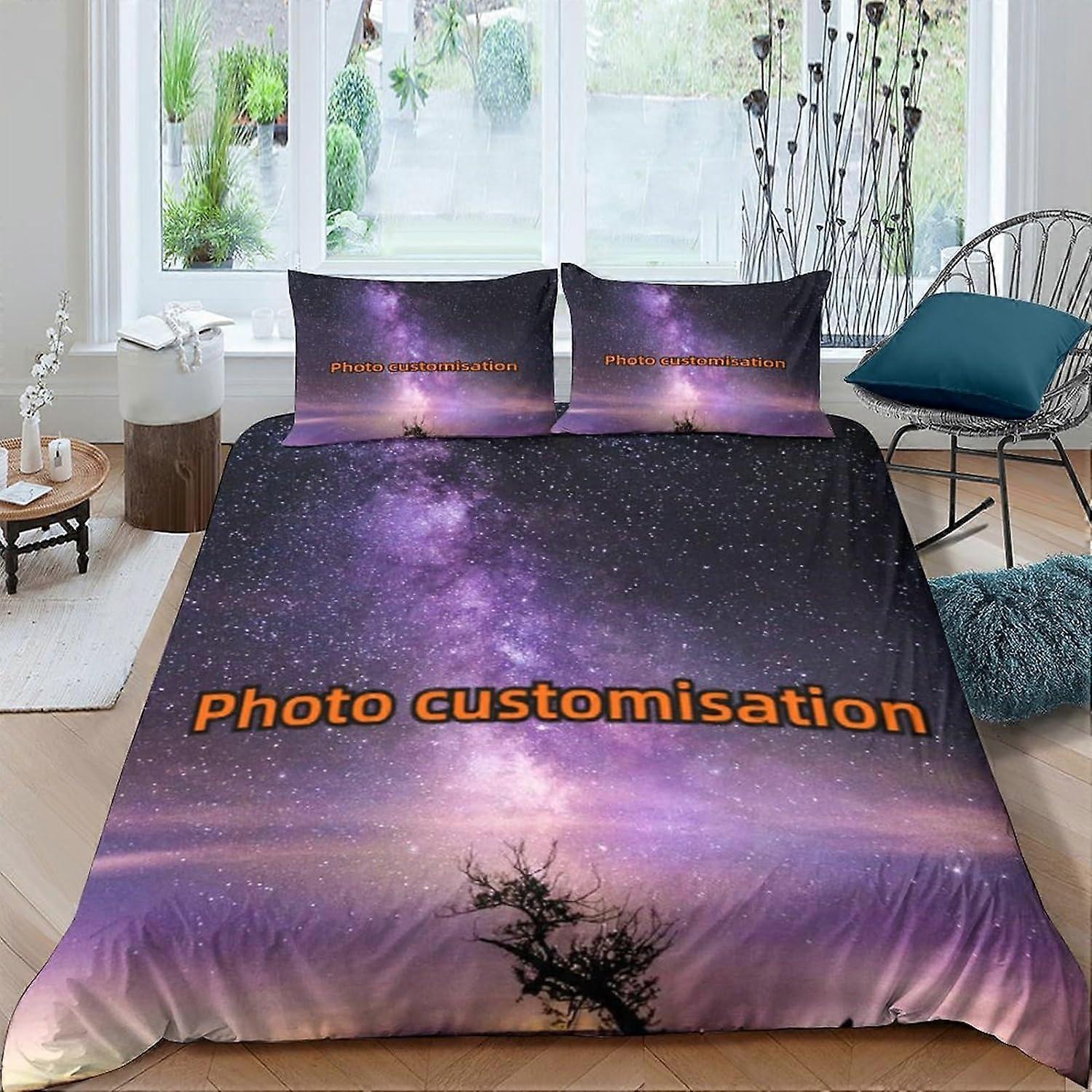Photo Customization Bedding Set for Duvet Cover Bedding Set with Pillowcase for with Zipper Parts DIY Customization Duvet Covers D