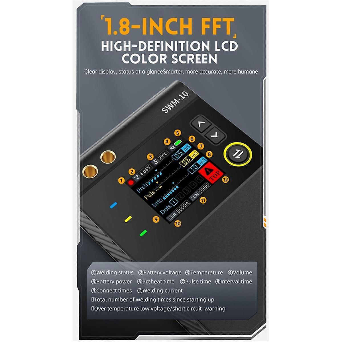 -10 Portable Battery Spot Welder DIY Mini Welding Machine 18650 Battery Pack Welding Tool 5000Mah