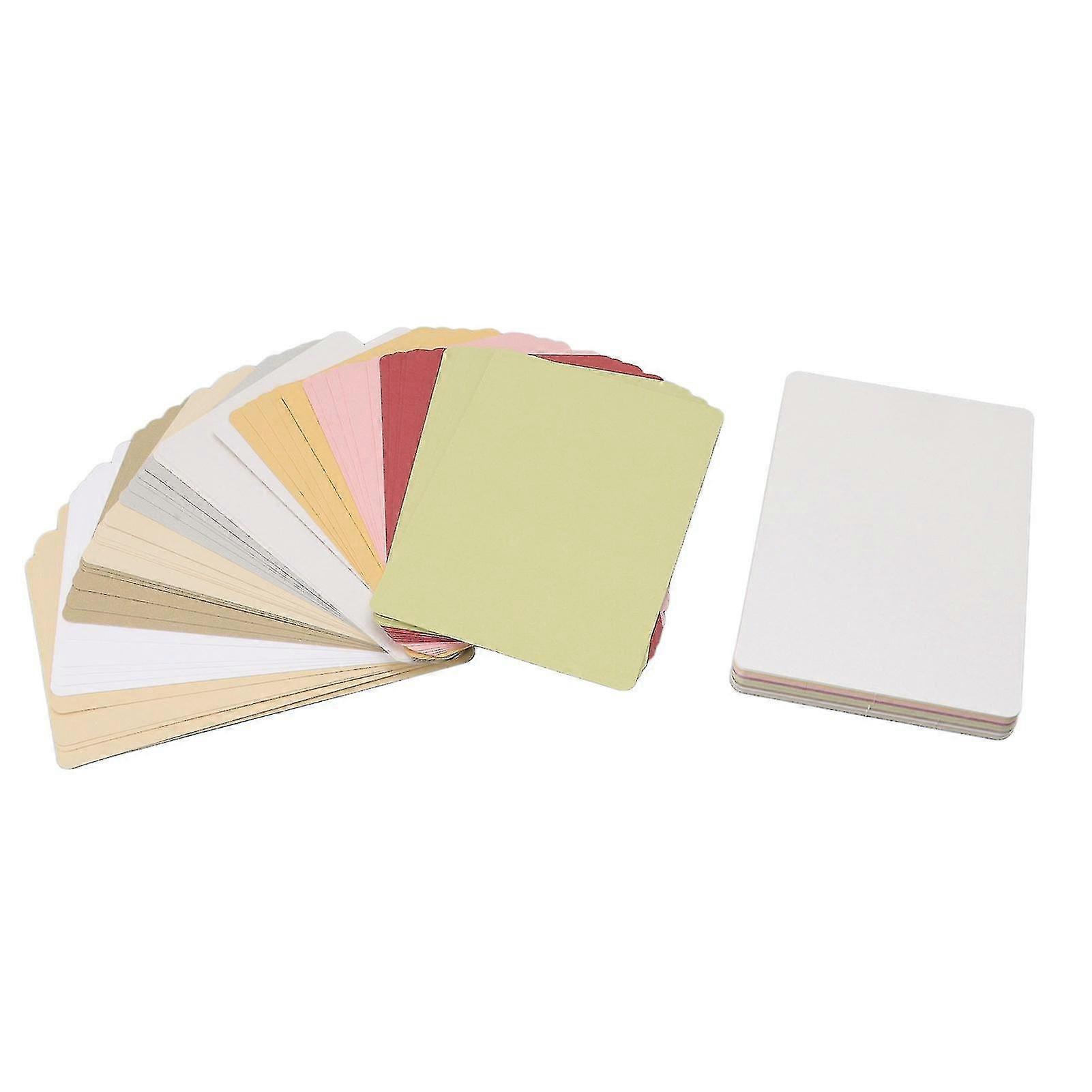 100Pcs Pearlescent Card Stock Round Corner 15x10CM Hard Natural Texture Rubber Stamp Card Paper for Invitations Envelopes